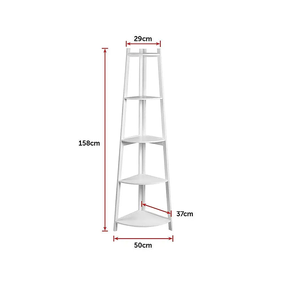 Corner Ladder Shelf Bookcase Display Storage Unit - Furniture > Office