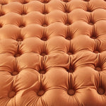 Cosmos Tufted Velvet Fabric Round Ottoman Footstools - Cinnamon - Furniture > Sofas