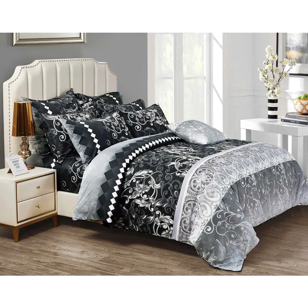 Costa Super King Size Duvet Quilt Cover Set - Home & Garden > Bedding