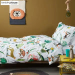 Crazy Jungle Kids Cotton Percale Multi Quilt Cover Sets by Bedding House Single - Home & Garden > Bedding > Quilts &