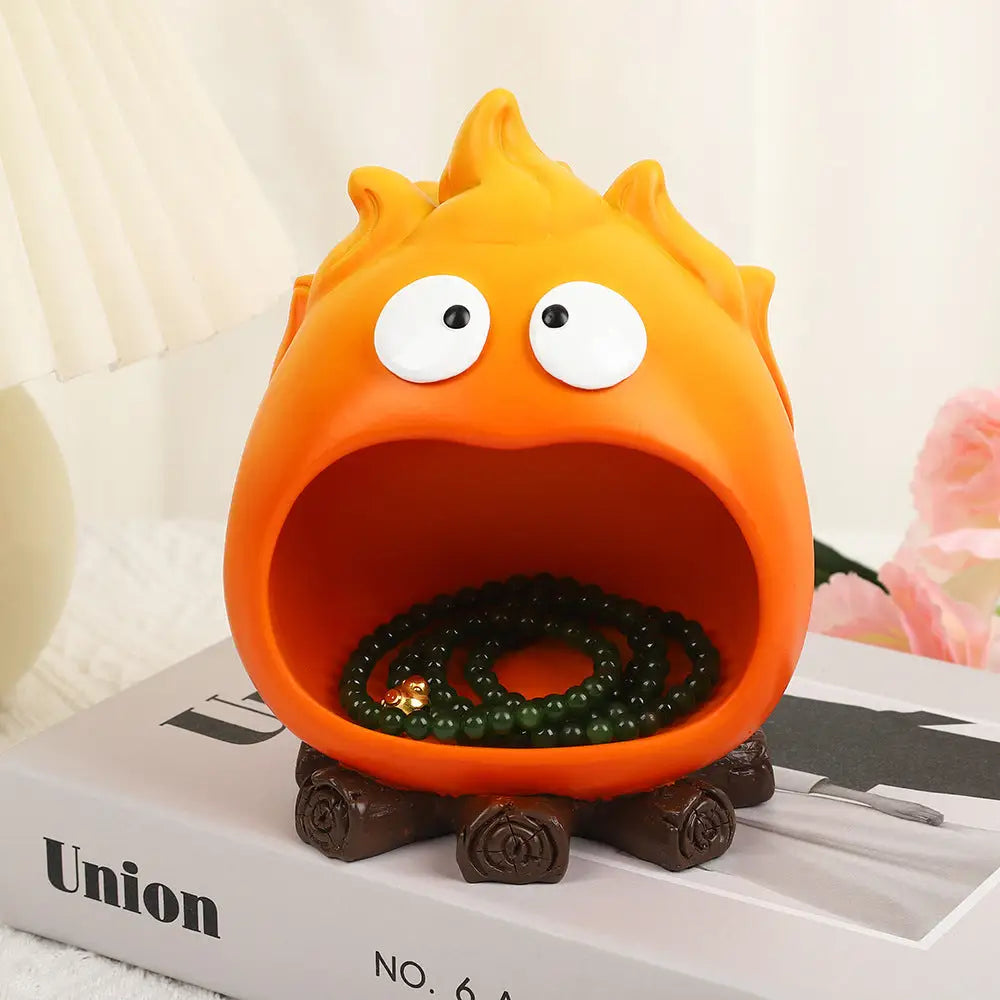 Creative Cartoon Flame Key Holder Tray - Fun and Decorative Storage for Entryway or Living Room - Home & Garden > Decor
