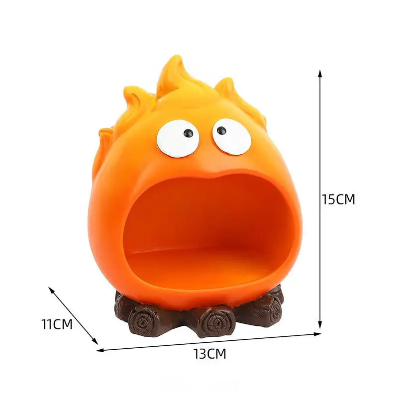 Creative Cartoon Flame Key Holder Tray - Fun and Decorative Storage for Entryway or Living Room - Home & Garden > Decor