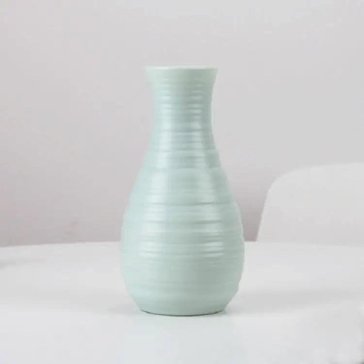 Creative Desktop Flower Vase - Modern Plastic Decoration - Blue - Home & Garden > Decor > Vases & Table Decor