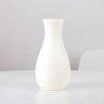 Creative Desktop Flower Vase - Modern Plastic Decoration - Milk White - Home & Garden > Decor > Vases & Table Decor