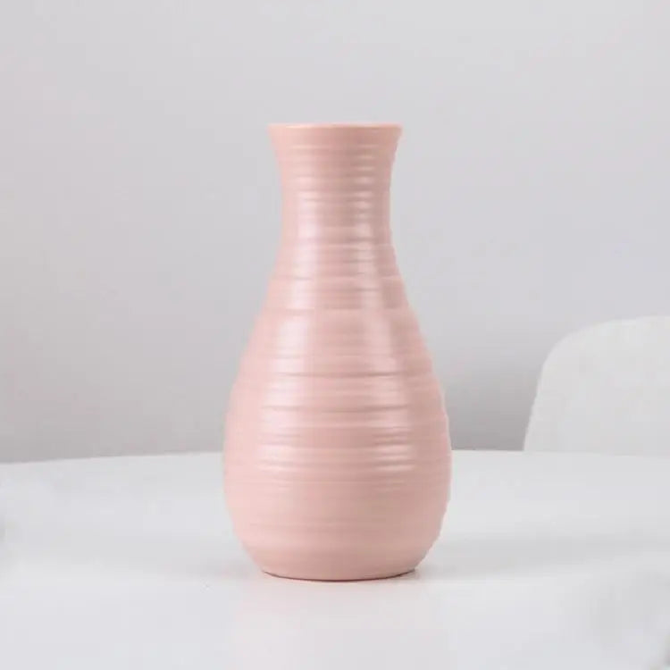 Creative Desktop Flower Vase - Modern Plastic Decoration - Pink - Home & Garden > Decor > Vases & Table Decor