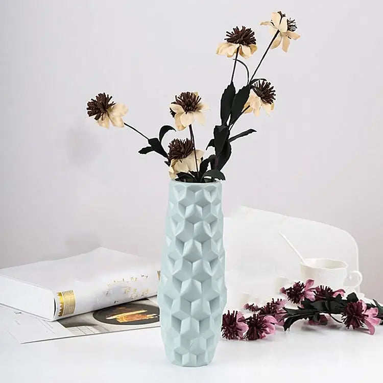 Creative Diamond-shaped Vase for Dry and Wet Flower Arrangements - Pink - Home & Garden > Decor > Vases & Table Decor