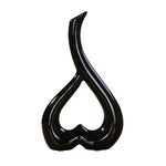 Creative Heart-shaped Ceramic Flower Vase for Home Office or Wedding Decor - Black - Home & Garden > Decor > Vases &