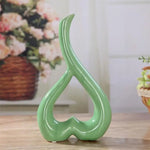 Creative Heart-shaped Ceramic Flower Vase for Home Office or Wedding Decor - Red - Home & Garden > Decor > Vases &