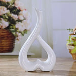 Creative Heart-shaped Ceramic Flower Vase for Home Office or Wedding Decor - Red - Home & Garden > Decor > Vases &