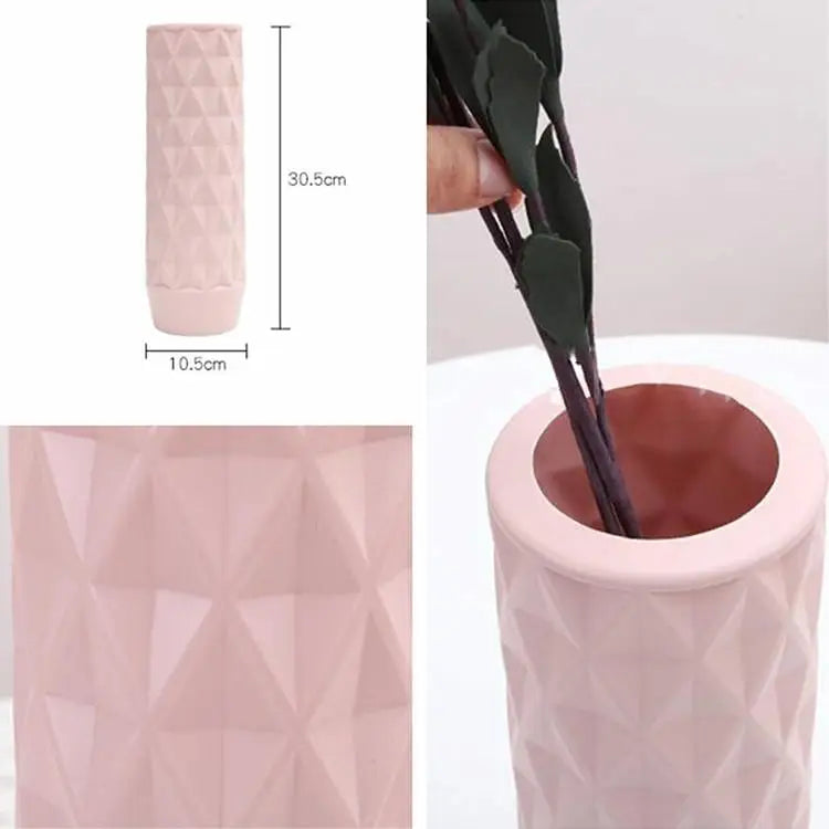 Creative Plastic Vase for Home Decoration - Flower Arrangement Container - Milk White - Home & Garden > Decor > Vases &