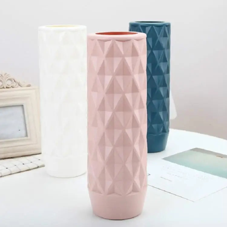 Creative Plastic Vase for Home Decoration - Flower Arrangement Container - Pink - Home & Garden > Decor > Vases & Table