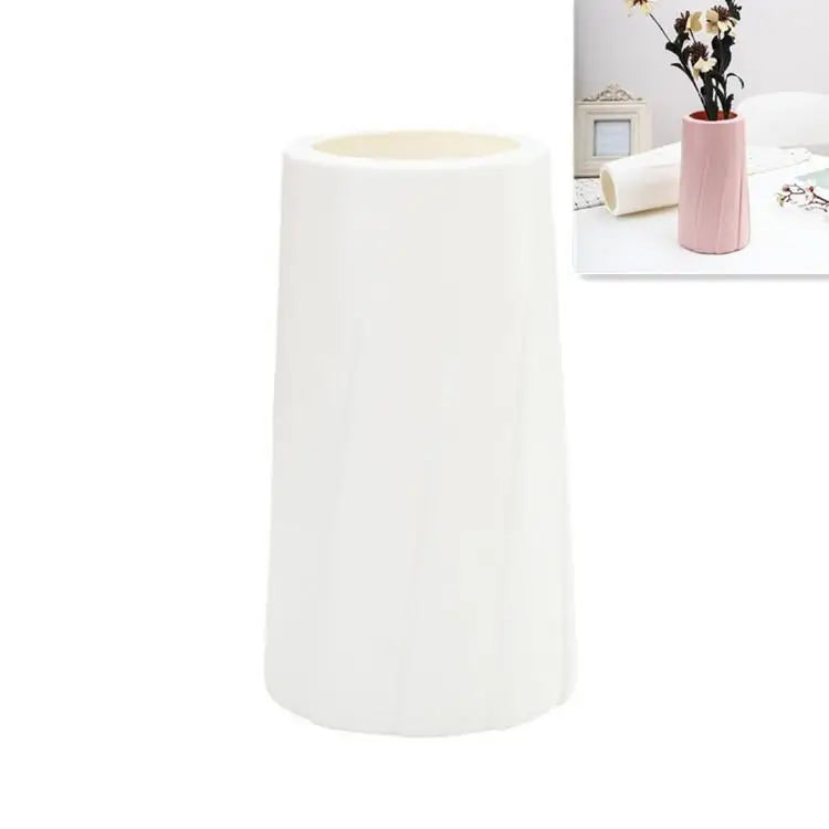 Creative Plastic Vase for Modern Decor - Simple Design - Milk White - Home & Garden > Decor > Vases & Table Decor