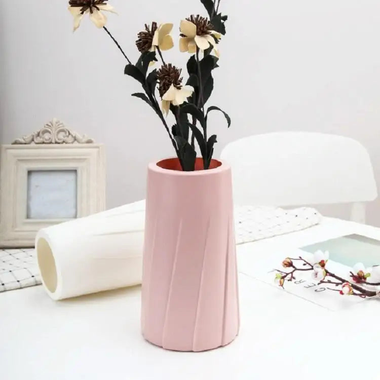Creative Plastic Vase for Modern Decor - Simple Design - Milk White - Home & Garden > Decor > Vases & Table Decor