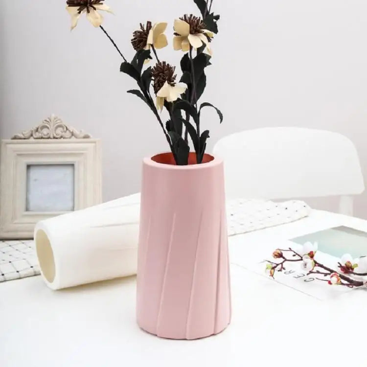 Creative Plastic Vase for Modern Decor - Simple Design - Milk White - Home & Garden > Decor > Vases & Table Decor