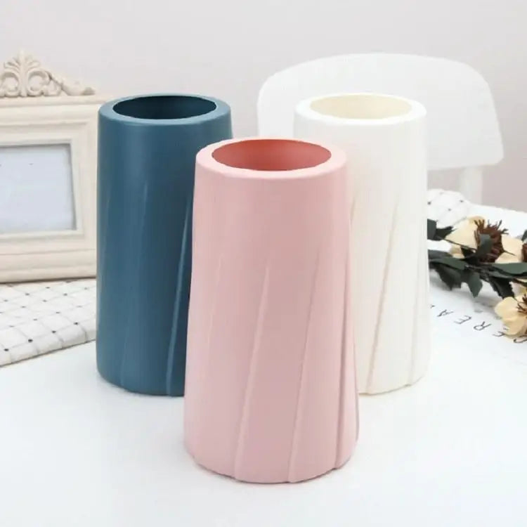 Creative Plastic Vase for Modern Decor - Simple Design - Pink - Home & Garden > Decor > Vases & Table Decor