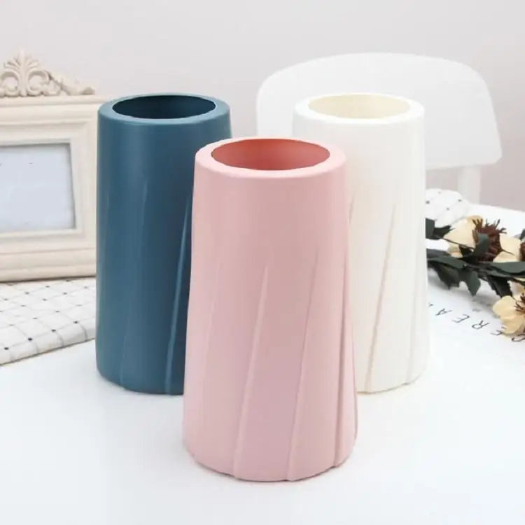 Creative Plastic Vase for Modern Decor - Simple Design - Pink - Home & Garden > Decor > Vases & Table Decor
