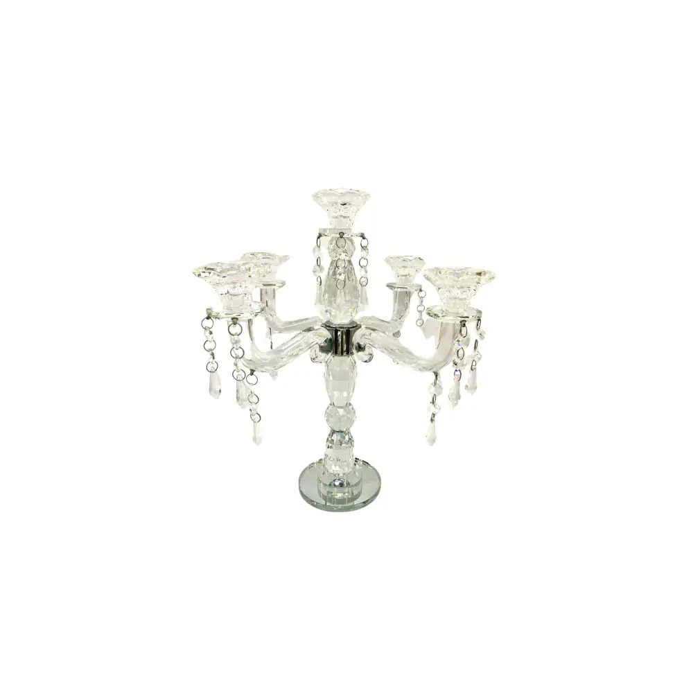 Crystal Candelabra 5 Arms - Home & Garden > Decor > Vases & Table Decor