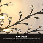 Crystal Chandelier LED Ceiling Light 4 lights Black - Home & Garden > Lighting