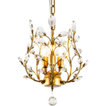 Crystal Chandelier Vintage 3 Lights Gold - Home & Garden > Lighting