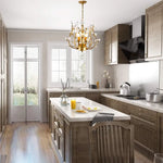 Crystal Chandelier Vintage 3 Lights Gold - Home & Garden > Lighting