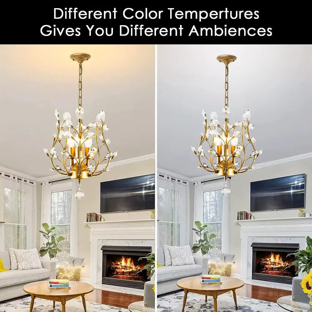 Crystal Chandelier Vintage 3 Lights Gold - Home & Garden > Lighting