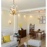 Crystal Chandelier Vintage 3 Lights Gold - Home & Garden > Lighting