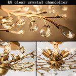 Crystal Chandelier Vintage 4 Lights Gold - Home & Garden > Lighting