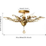 Crystal Chandelier Vintage 4 Lights Gold - Home & Garden > Lighting