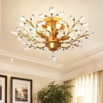Crystal Chandelier Vintage 4 Lights Gold - Home & Garden > Lighting