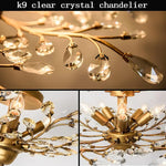 Crystal Chandelier Vintage 5 Lights Gold - Home & Garden > Lighting