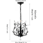 Crystal Chandeliers Lighting 3 Light Vintage - Home & Garden > Lighting