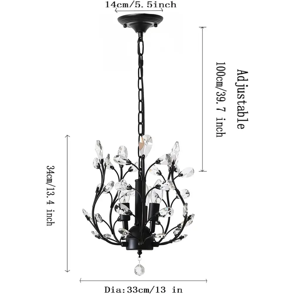 Crystal Chandeliers Lighting 3 Light Vintage - Home & Garden > Lighting