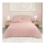Crystal Rose 100% Cotton Quilted 3 pcs Bedspread Coverlet Set Queen - Home & Garden > Bedding > Quilts & Duvets