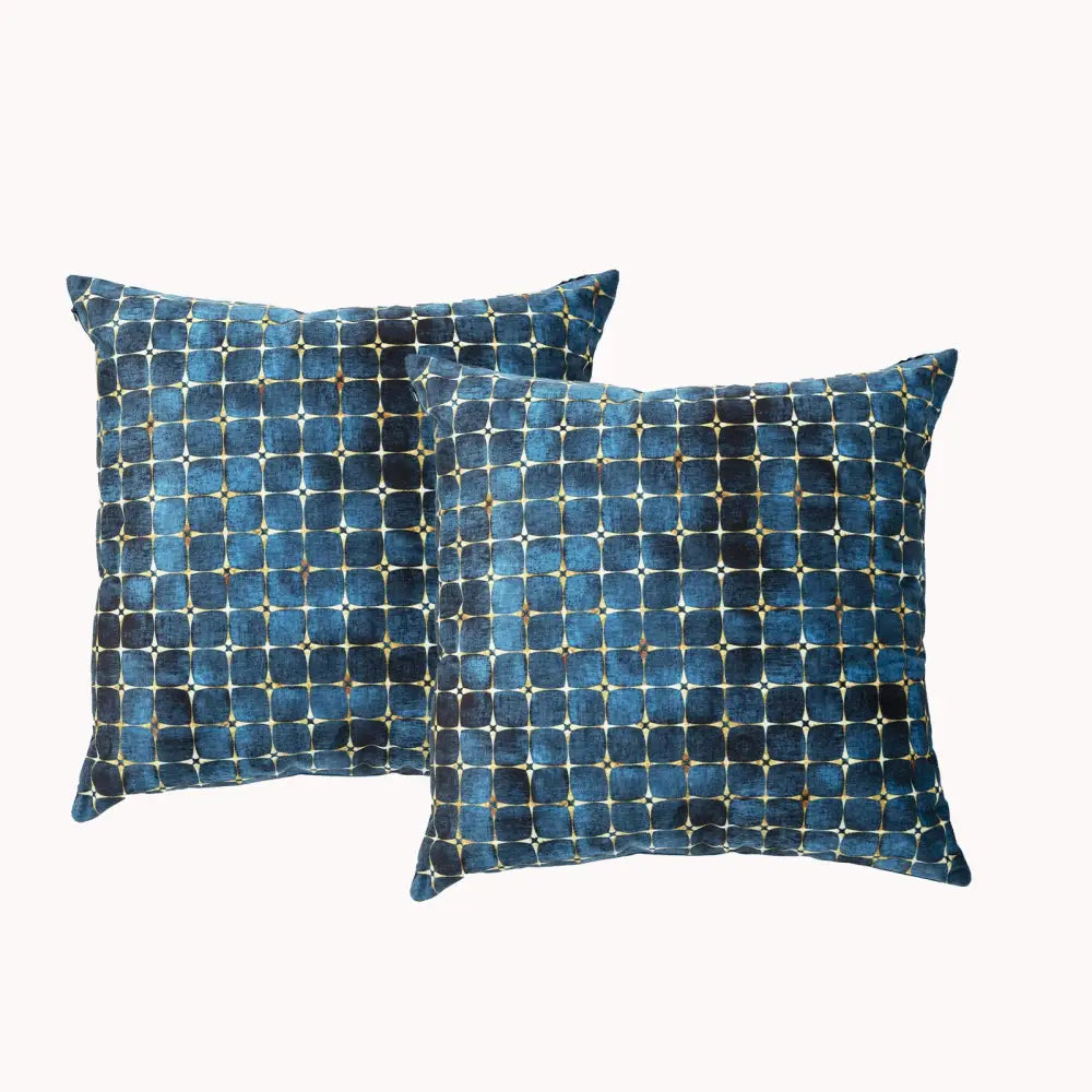 Cubic Twin Pack Poly Velvet Printed Cushion by Renee Taylor - Home & Garden > Decor > Cushions & Throws