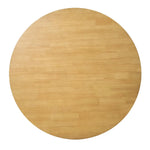 Cusco 100cm Round Dining Table Scandinavian Style Solid Rubberwood Natural - Furniture > Dining