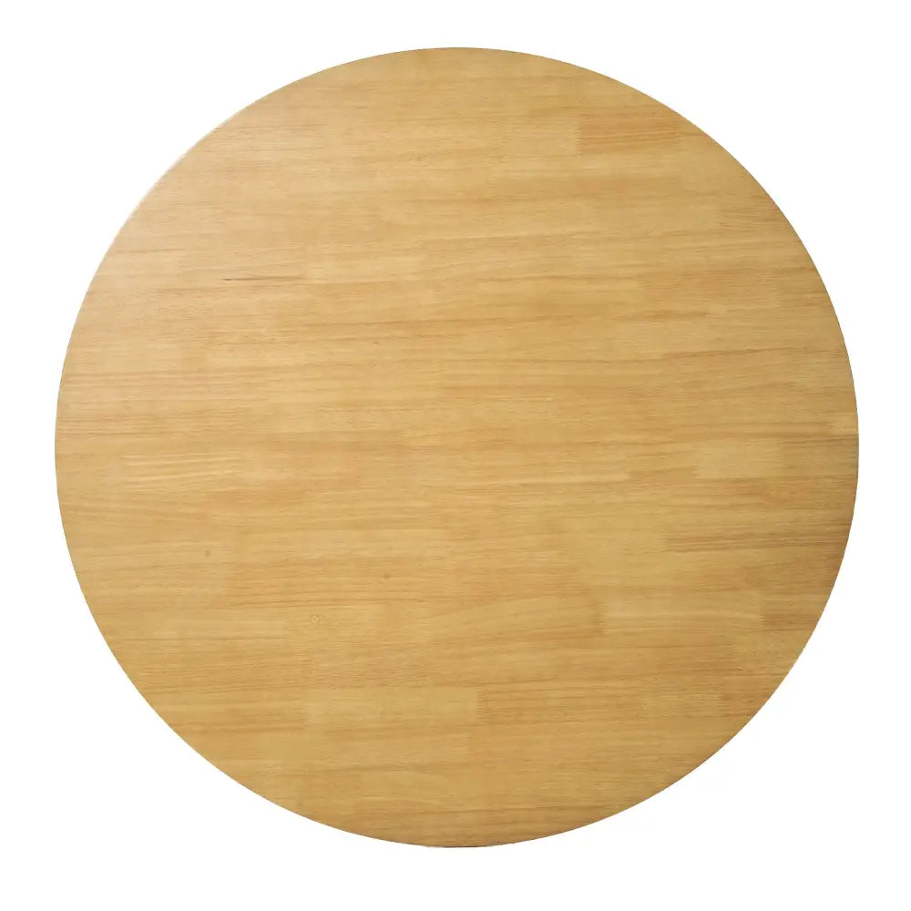 Cusco 100cm Round Dining Table Scandinavian Style Solid Rubberwood Natural - Furniture > Dining