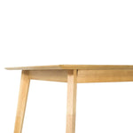 Cusco 150cm Dining Table Scandinavian Style Solid Rubberwood Natural - Furniture > Dining