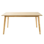 Cusco 150cm Dining Table Scandinavian Style Solid Rubberwood Natural - Furniture > Dining