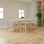 Cusco 4pc Set Dining Chair Fabric Seat Scandinavian Style Solid Rubberwood - Furniture > Dining