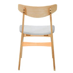 Cusco 4pc Set Dining Chair Fabric Seat Scandinavian Style Solid Rubberwood - Furniture > Dining
