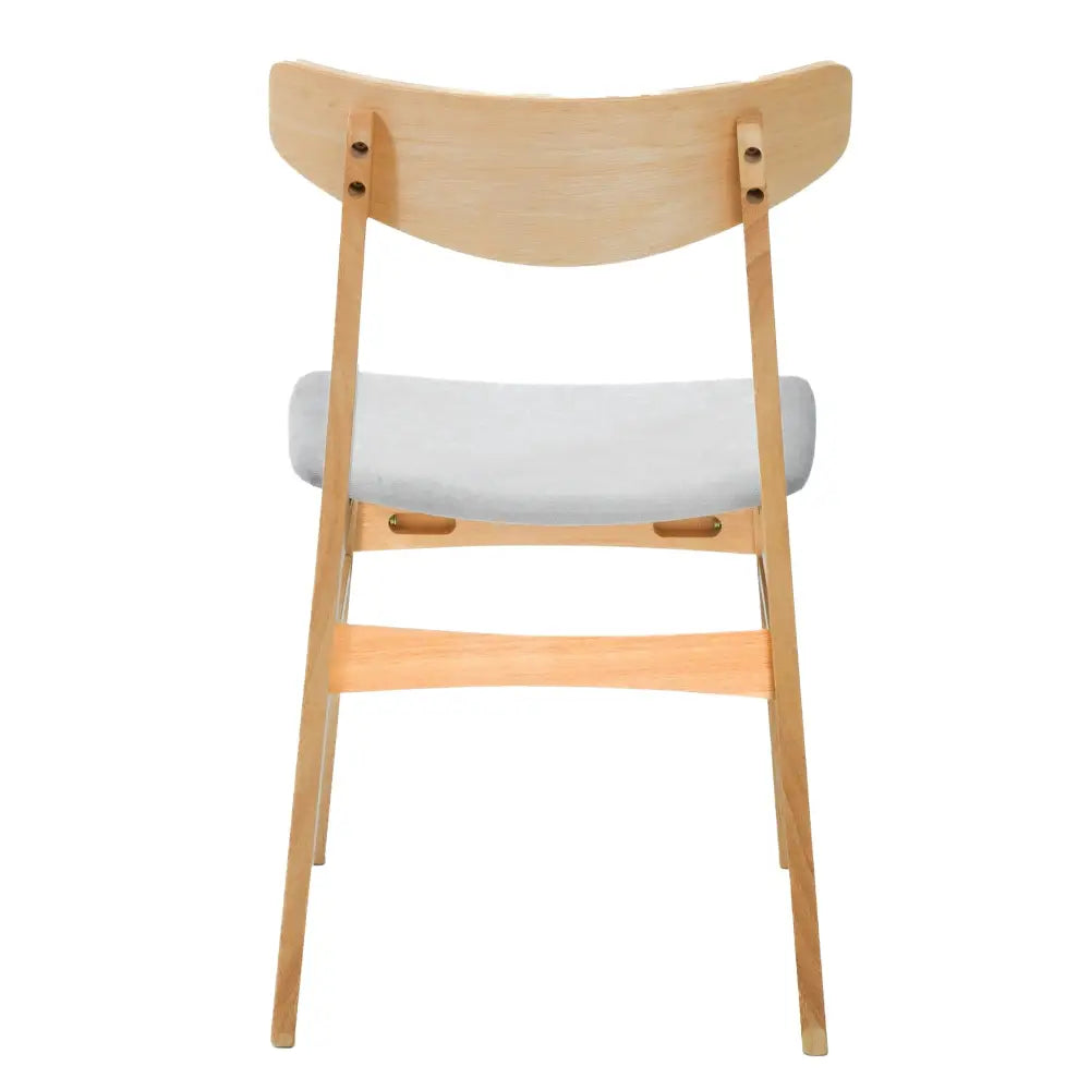 Cusco 4pc Set Dining Chair Fabric Seat Scandinavian Style Solid Rubberwood - Furniture > Dining