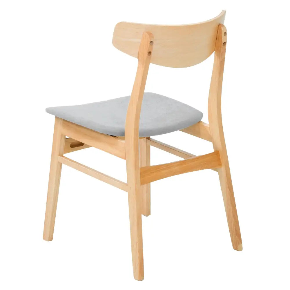 Cusco 4pc Set Dining Chair Fabric Seat Scandinavian Style Solid Rubberwood - Furniture > Dining