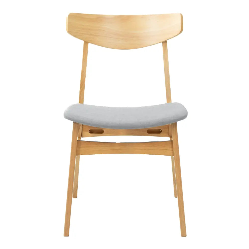 Cusco 4pc Set Dining Chair Fabric Seat Scandinavian Style Solid Rubberwood - Furniture > Dining