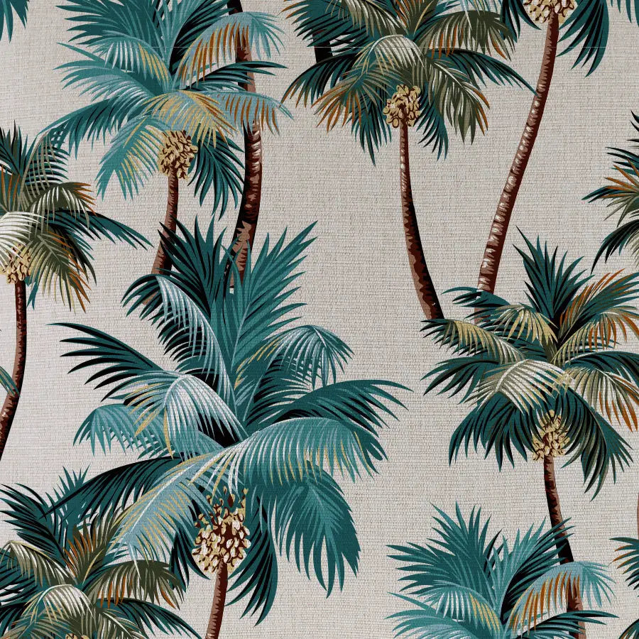 Cushion Cover-Coastal Fringe Natural-Palm Trees Natural-35cm x 50cm - Home & Garden > Bedding