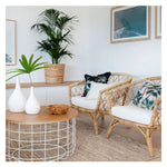 Cushion Cover-Coastal Fringe Natural-Palm Trees Natural-45cm x 45cm - Home & Garden > Bedding