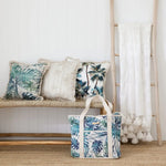 Cushion Cover-Coastal Fringe Natural-Palm Trees White-45cm x 45cm - Home & Garden > Bedding