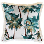 Cushion Cover-Coastal Fringe Natural-Palm Trees White-60cm x 60cm - Home & Garden > Bedding