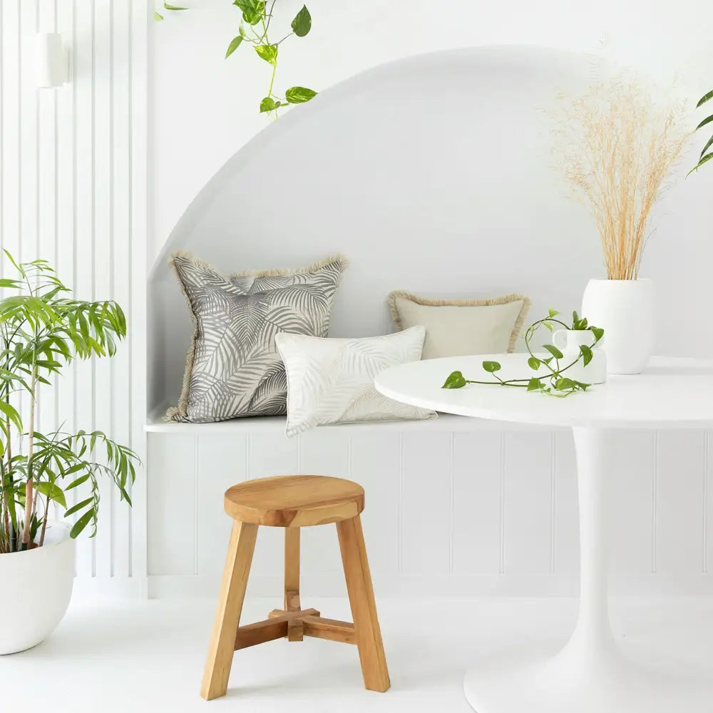 Cushion Cover-Coastal Fringe Natural-Seminyak Smoke-60cm x 60cm - Home & Garden > Bedding