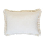 Cushion Cover-Coastal Fringe Natural-Solid Natural-35cm x 50cm - Home & Garden > Bedding