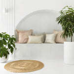 Cushion Cover-Coastal Fringe Natural-Solid Natural-35cm x 50cm - Home & Garden > Bedding